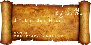 Östreicher Nina névjegykártya